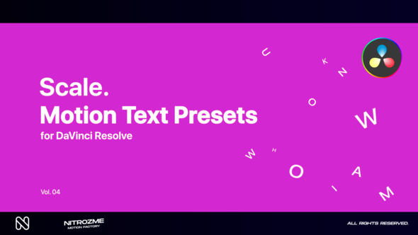 Scale Motion Text Presets Vol. 04 for DaVinci Resolve