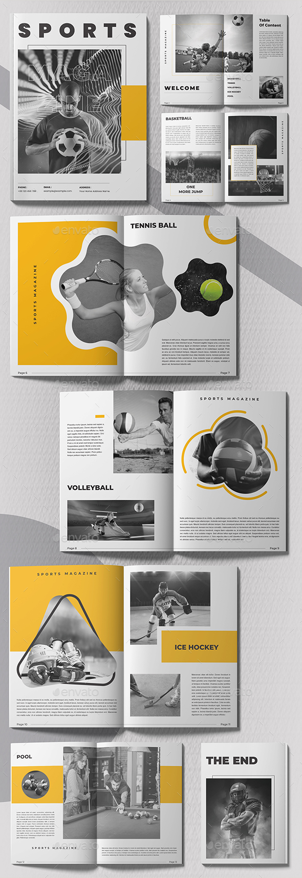 Sports Magazine Layout Design