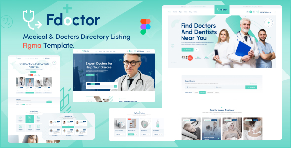 Fdoctor - Medical & Doctors Directory Listing Figma Template