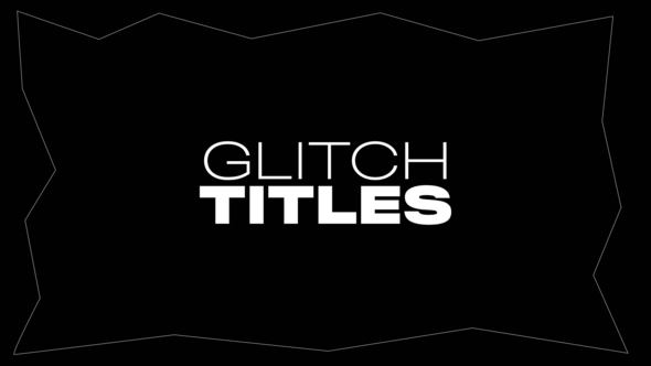 Glitch Titles for After Effcets