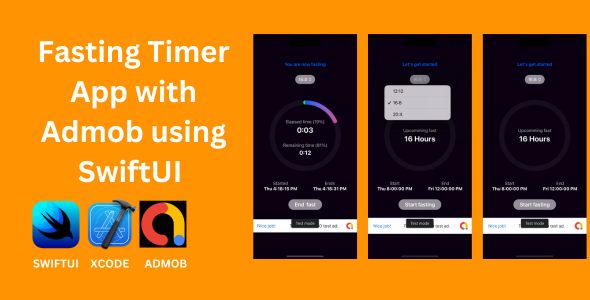 iOS Fasting Timer App with Admob using SwiftUI  