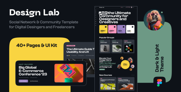 Design Lab - Social Network & Community Figma Template