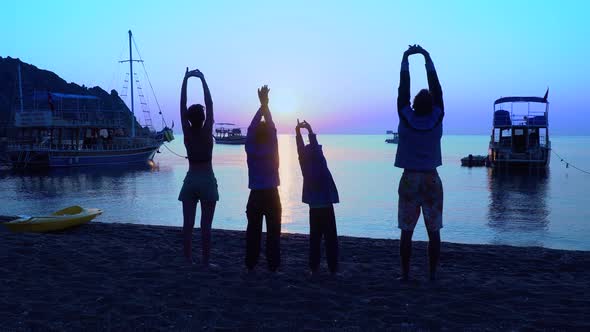 Sports Family on the Beach