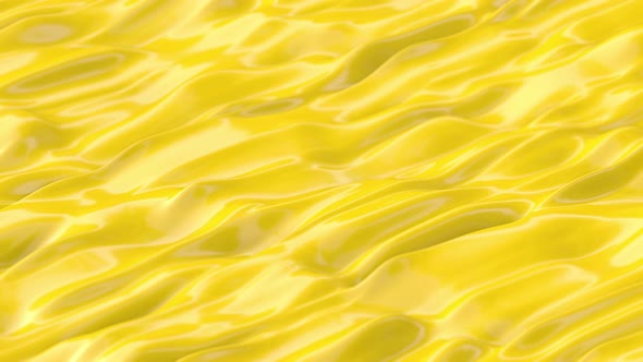 Glossy Melting Yellow Plastic Liquid