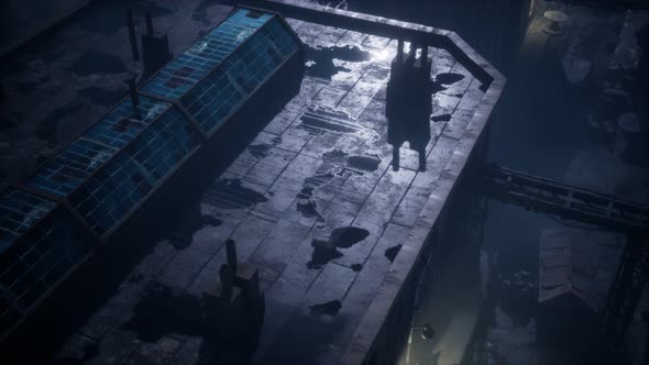 Aerial View of Old Factory alt