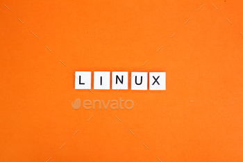 letters of the alphabet with the word linux.