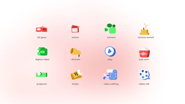 Cinema - Flat Icons
