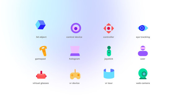 Virtual Reality - Flat Icons alt