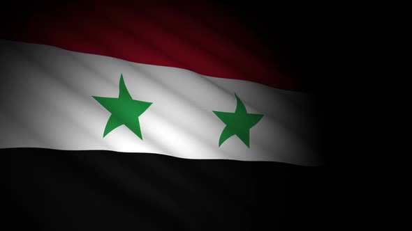 Syria Flag Blowing in Wind
