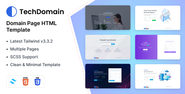 TechDomain - HTML & CSS Domain Template