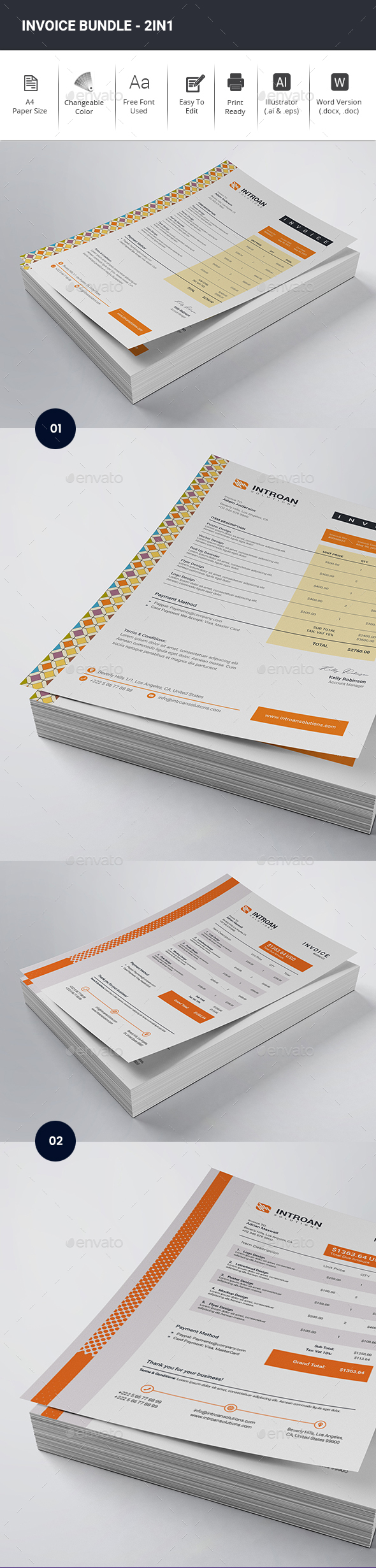 Business Proposal & Invoice Templates from GraphicRiver