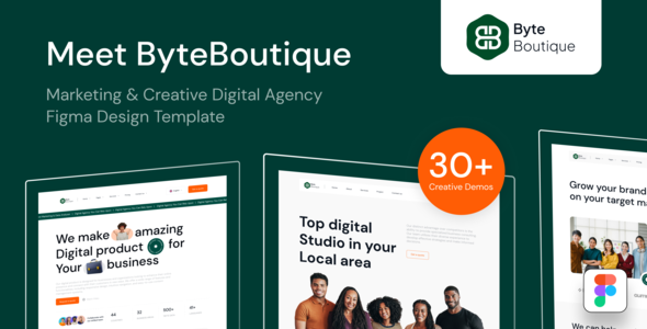 ByteBoutique | Marketing & Creative Digital Agency Figma Design Template