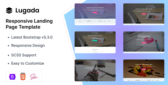 Lugada - Responsive Landing Page Template