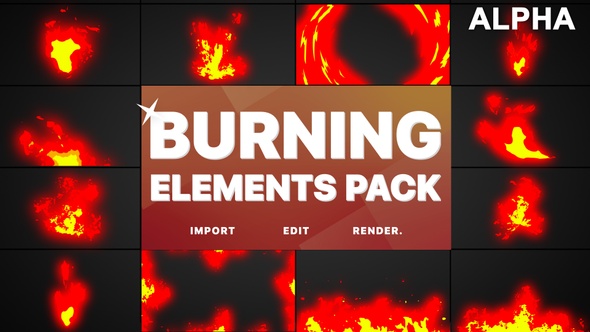 Burning Elements | Motion Graphics Pack alt