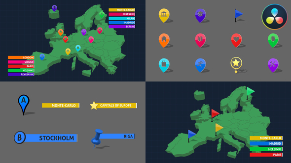 3D Map Markers for DaVinci Resolve