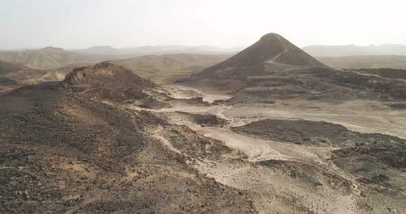 Aerial view of Ramon crater, Negev, Israel.