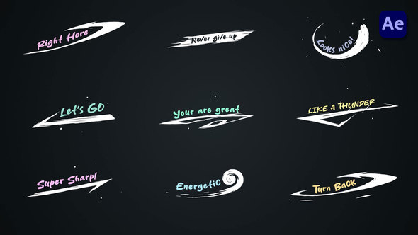 Brush Scribble titles [After Effects] alt