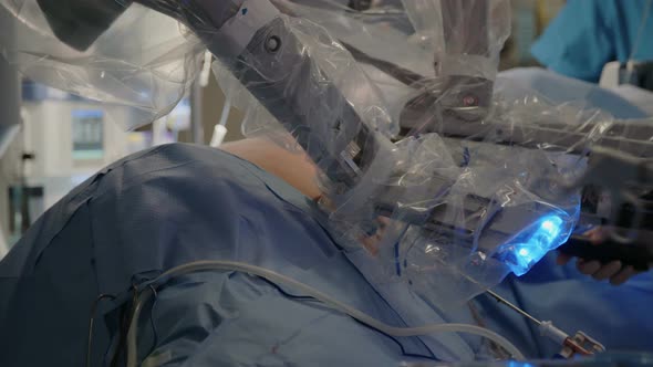 Minimally Invasive Robotic Surgery using advanced technology in a hospital