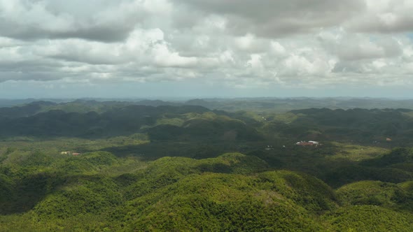 Siargao Island with Hills and Mountains, Philippines