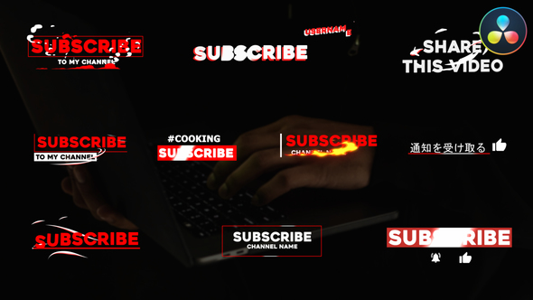 Stylish Subscribe Lower Thirds | DaVinci Resolve