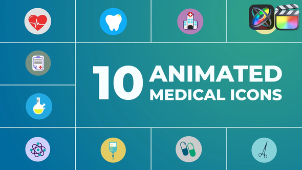 Animated Medical Icons for FCPX alt