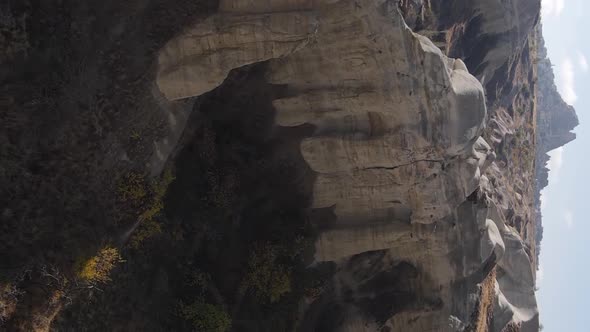 Vertical Video Cappadocia Landscape Aerial View