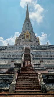 Wat Phu Khao Thong Chedi in Ayutthaya Thailand