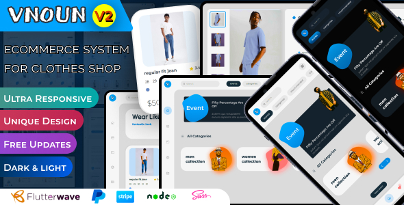 VNOUN - Ecommerce Online Store For Clothes Shop Vue3 NodeJS