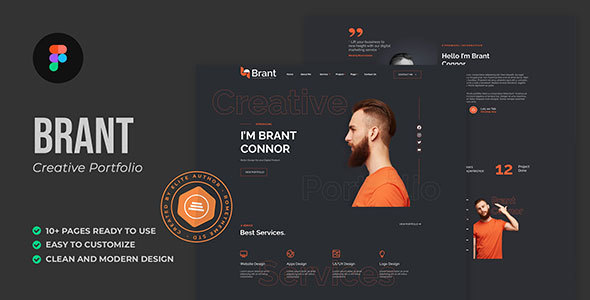 Brant - Creative Portfolio & Agency Figma Template