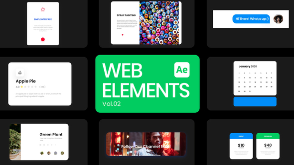 Web Elements 02 for After Effects