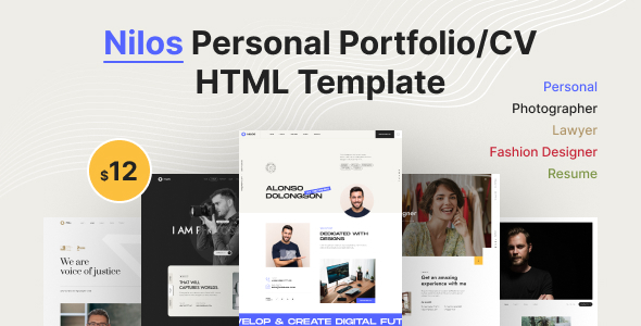 Nilos - Personal Portfolio/CV HTML Template