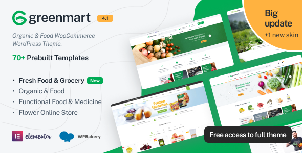 GreenMart â€“ Organic & Food WooCommerce WordPress Theme