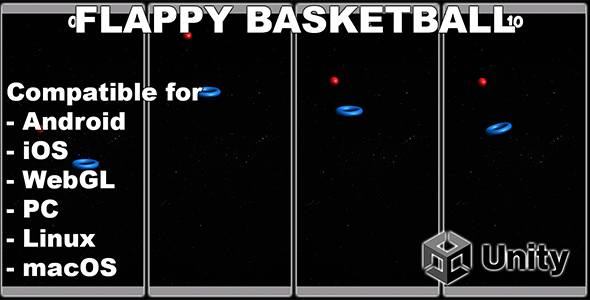 Flappy Basketball - Unity Game Source Code - Bird Space Jam