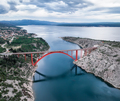 Aerial panoramic view with Maslenica bridge in Croatia - PhotoDune Item for Sale