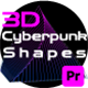 3D Animated Cyberpunk Shapes For Premiere Pro - VideoHive Item for Sale