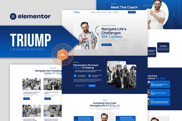 Triump - Life Coach & Motivator Elementor Template Kit