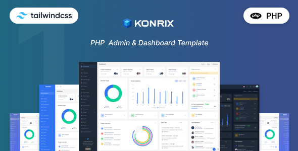 Konrix - PHP Tailwind CSS Admin & Dashboard Template