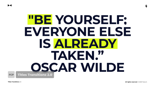 Titles Transitions 2.0 \ FCPX