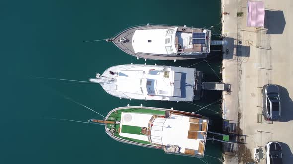 Boats in Marina Aerial View