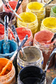 Large group of open cans of multi-colored paints - PhotoDune Item for Sale