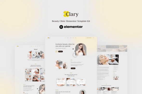 Clary - Beauty Clinic Elementor Template Kit