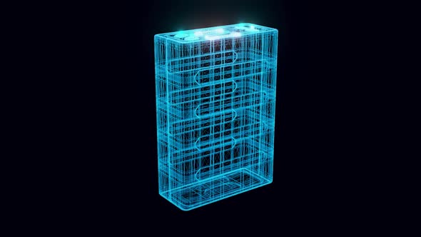 Sci Fi Battery Hologram Rotating Hd