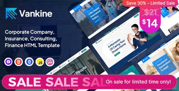 Vankine - Insurance & Consulting Business HTML Template