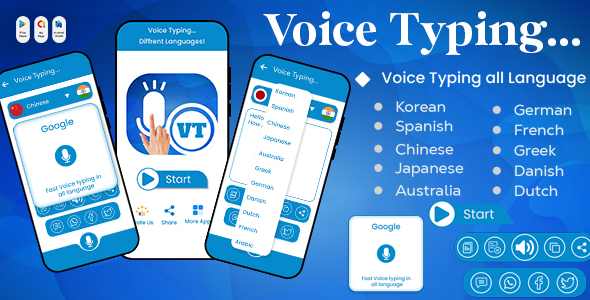 Voice Typing  All Languages - Speech To Text Converter - Voice SMS - Voice Typing - Voice Typing
