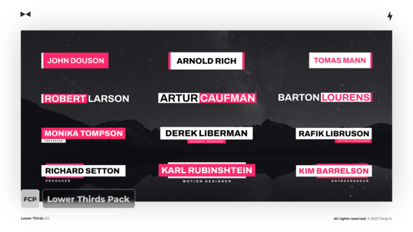 Lower Thirds 2.0 \ FCPX