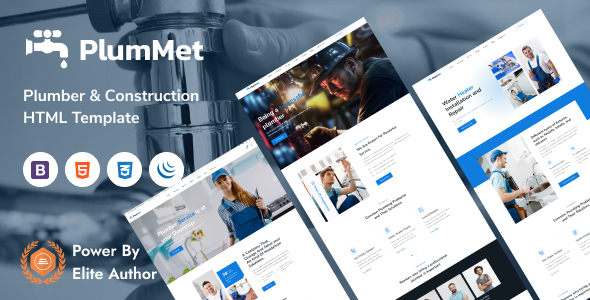 PlumMet - Plumber and Construction HTML Template