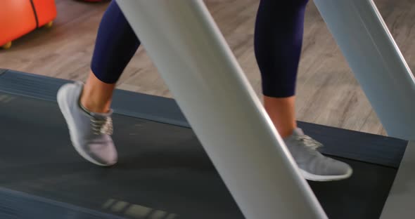 Runner on treadmill