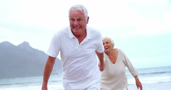 Happy senior couple having fun