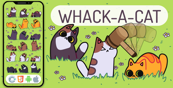 Whack A Cat - HTML5 Game, Construct 3