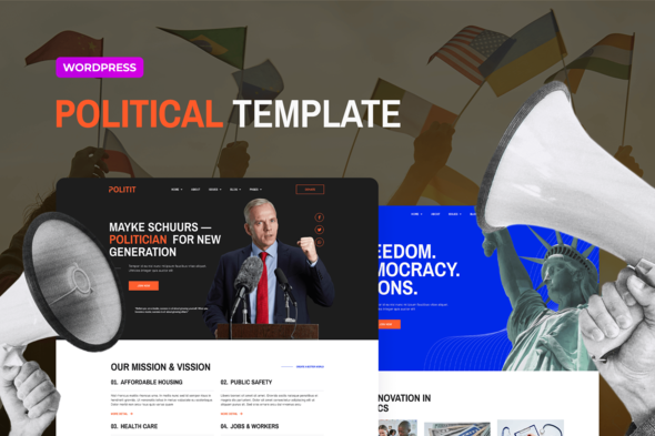 Politit – Political Party Elementor Template Kit